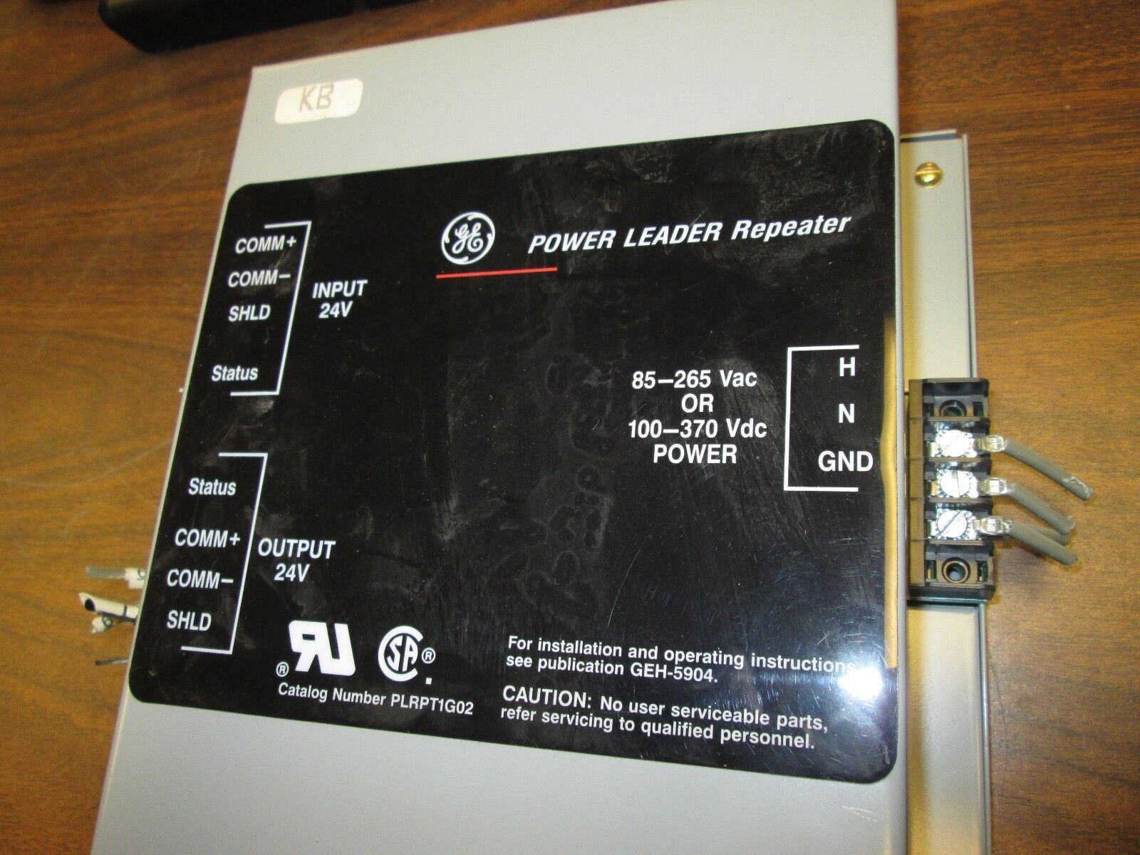 GE Power Leader Repeater PLRPT1G02 Input 24V Output 24V Used