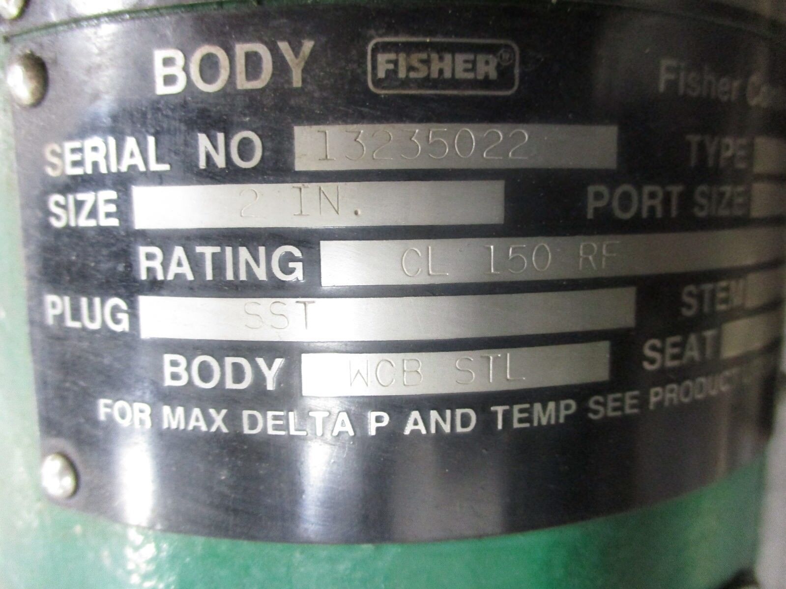 Fisher Diaphragm Control Valve w/ Positioner 667 / EZ Size 45 / 2" Used