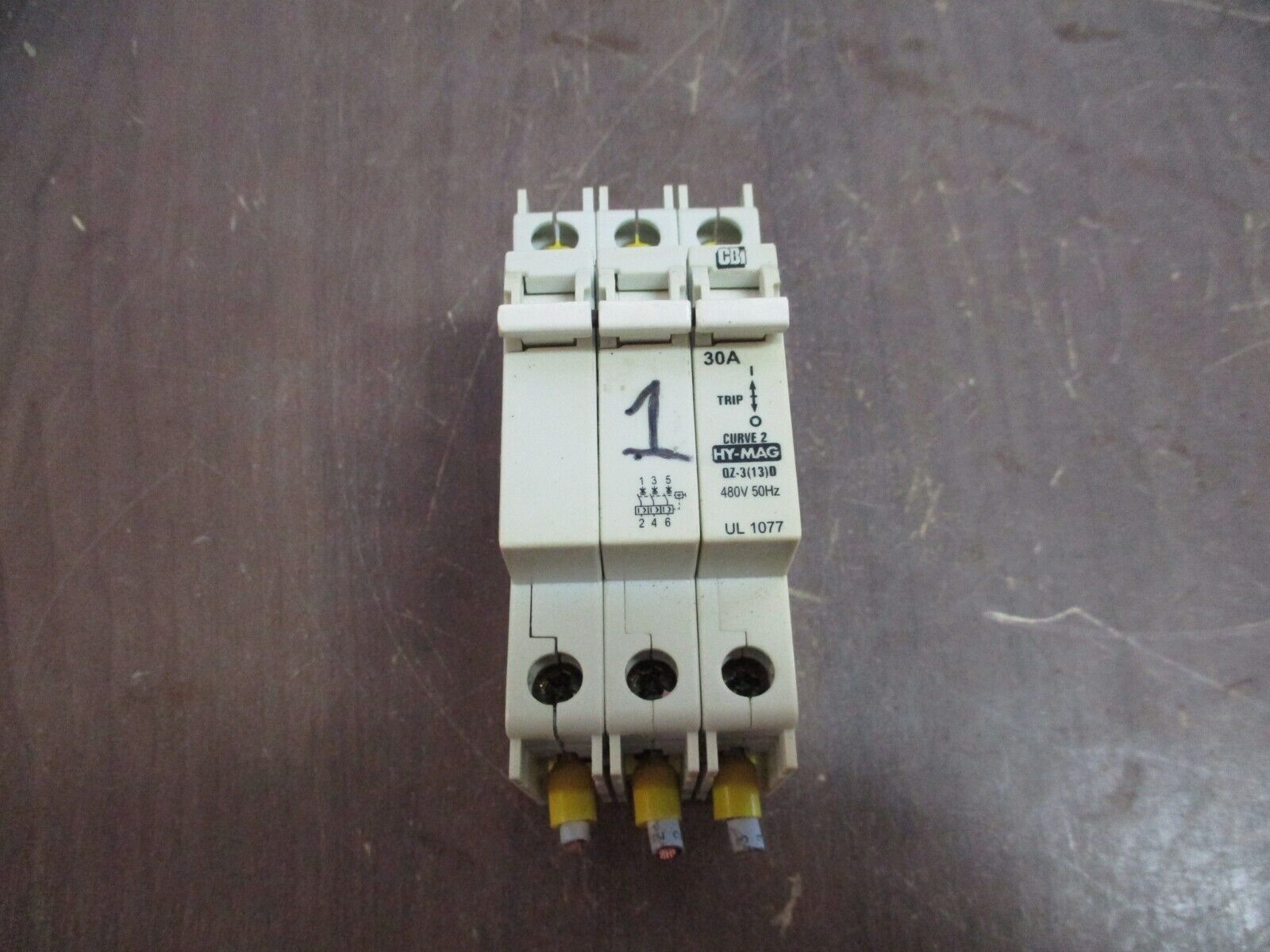 CBi Hy-Mag Circuit Breaker QZ-3(13)D-30 30A 480V 3P Used