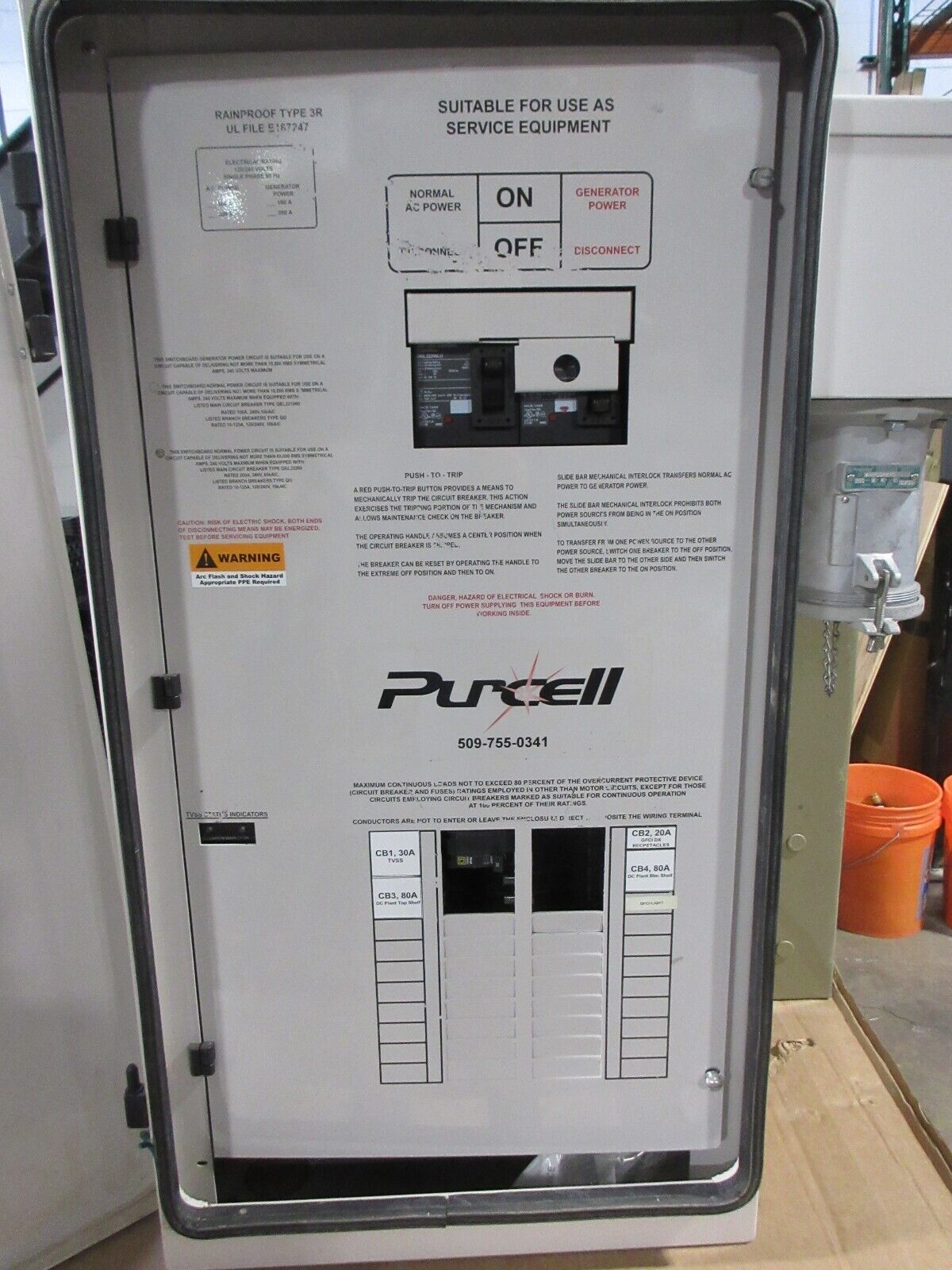 Pantrol Temporary Field Control Panel 2262A6C30R-000 200A 120/240V Used