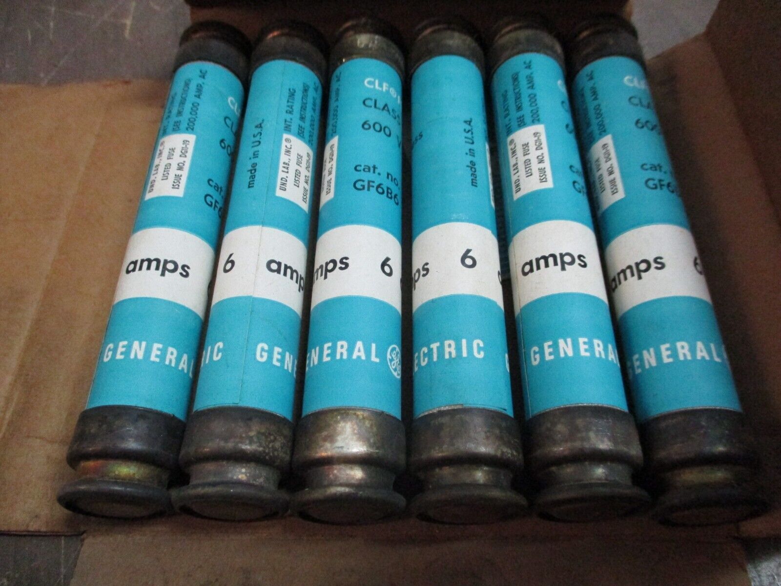 GE Fuse GF6B6 6A 600V *Box of 6* New Surplus