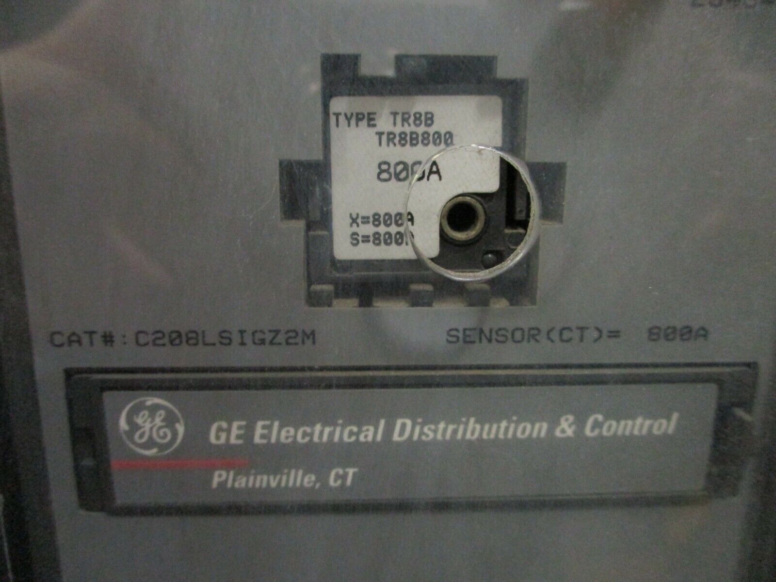 GE Power Break Circuit Breaker THC88TTZR 800A Rating Plug w/ Trip Used