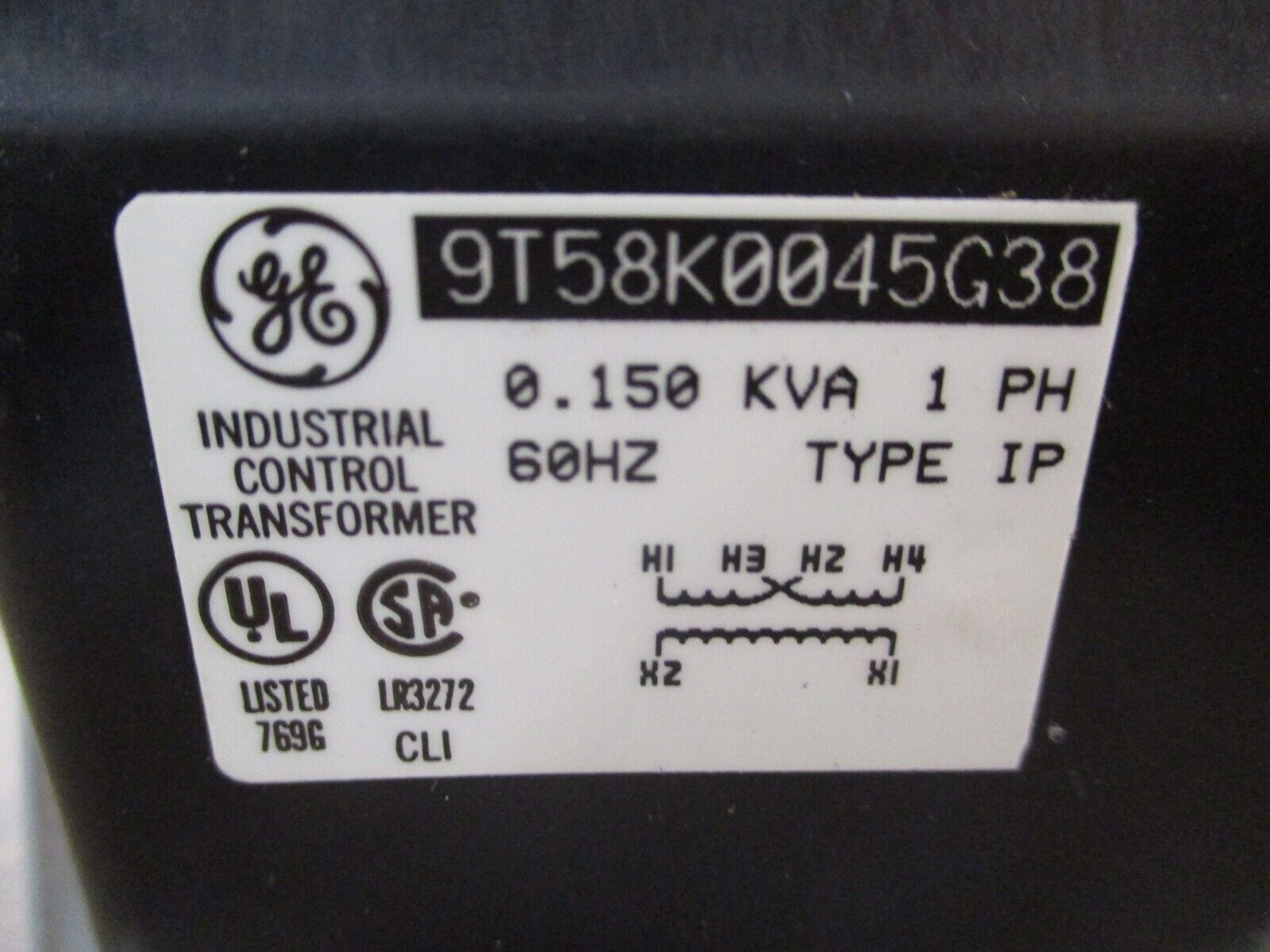 GE Control Transformer 9T58K0045G38 0.150kVA Pri: 240/480V Sec: 120V 1Ph 60Hz