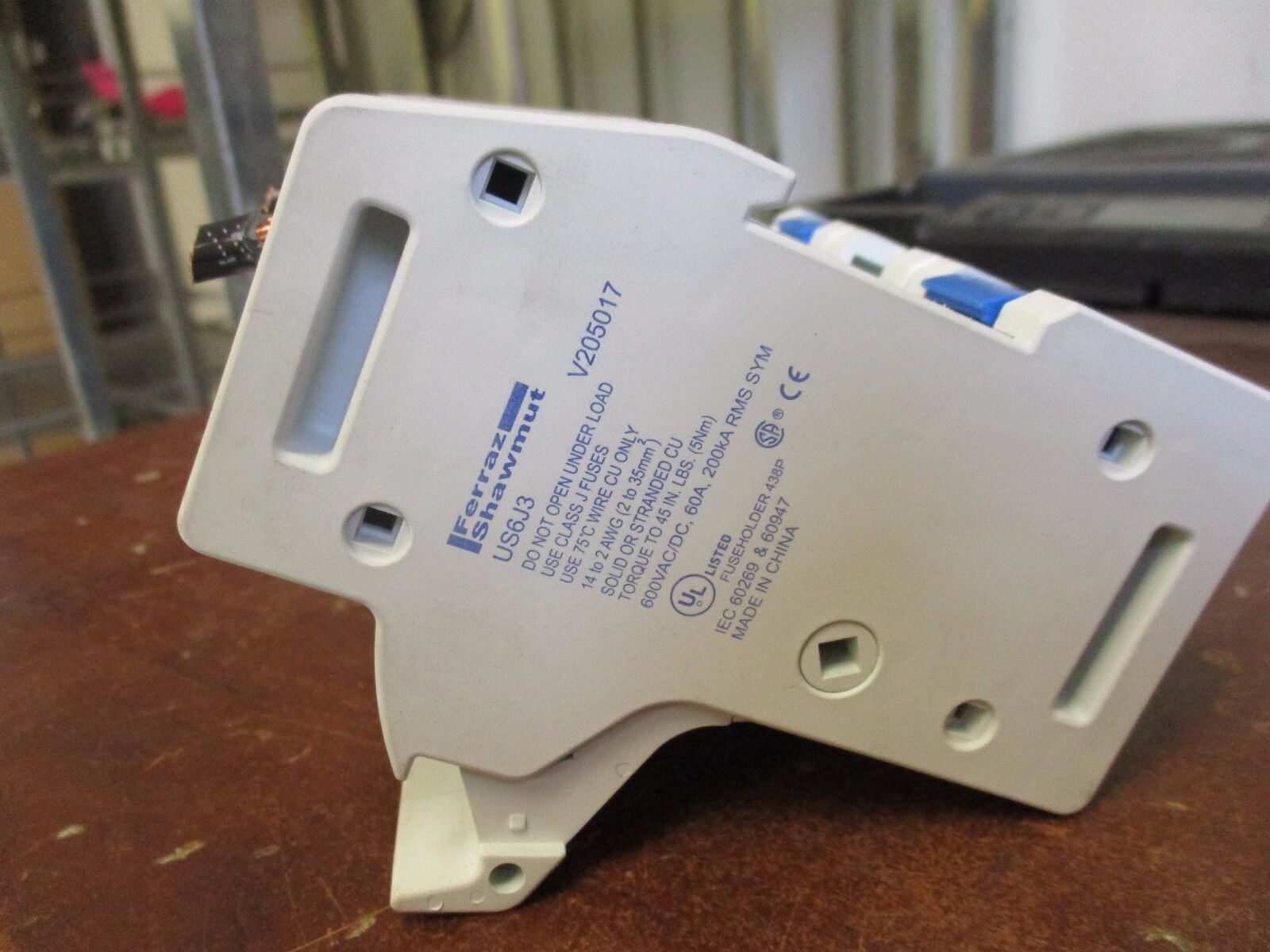 Ferraz Shawmut Fuse Holder US6J3 60A 600V 3P Used