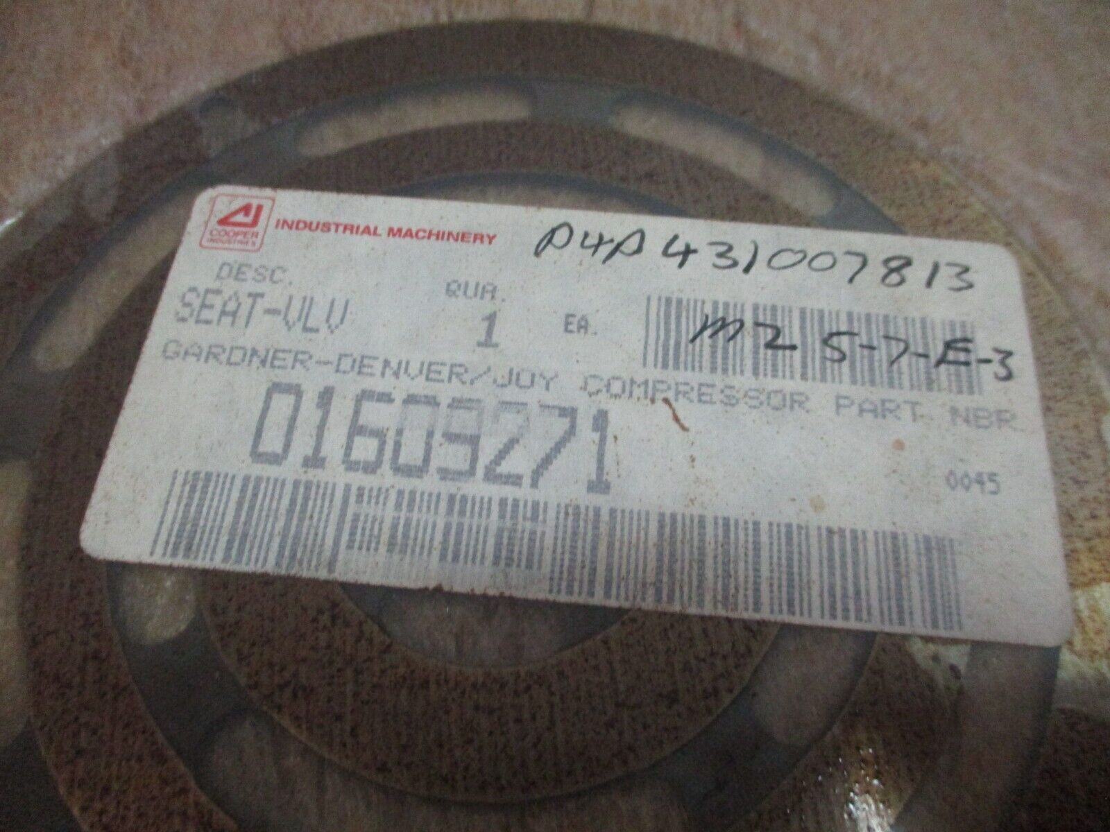 Cooper Valve Seat 01609271 Gardner-Denver/Joy New Surplus