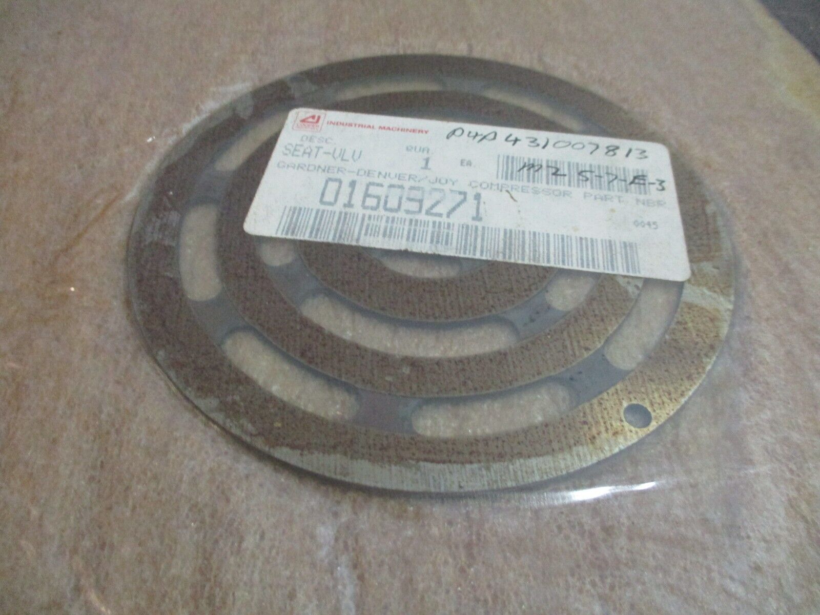 Cooper Valve Seat 01609271 Gardner-Denver/Joy New Surplus