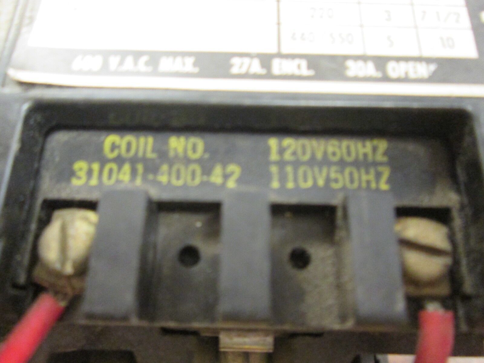 Square D Contactor 8536 SCO-3 120V Coil 600V 30A Used