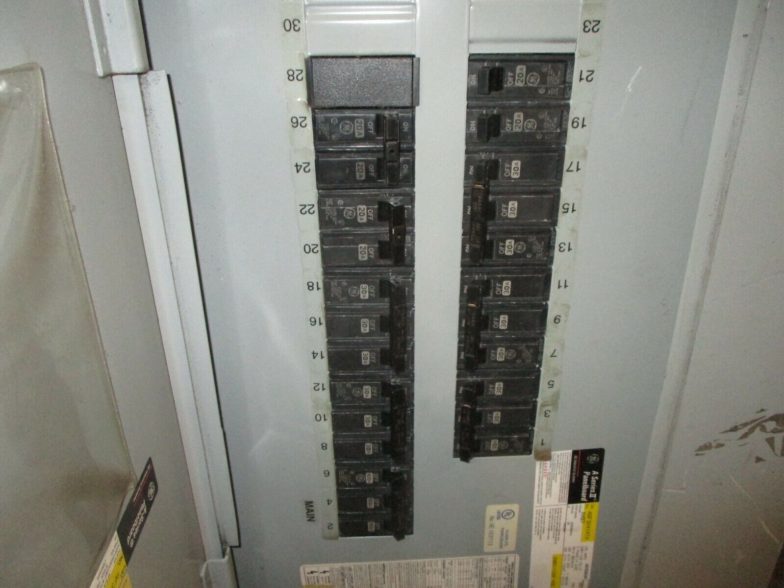 GE Main Breaker Circuit Breaker Panel AQF3241ATX 100A Main 125A Max 208Y/120V