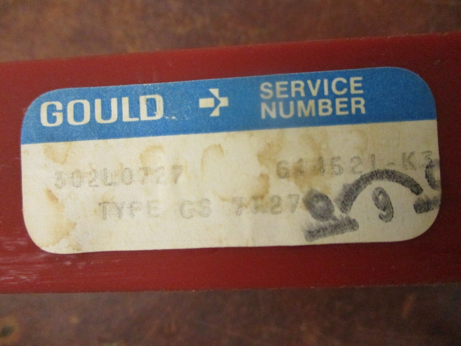 Gould Type GS Ground Fault Sensor 30220727 Used