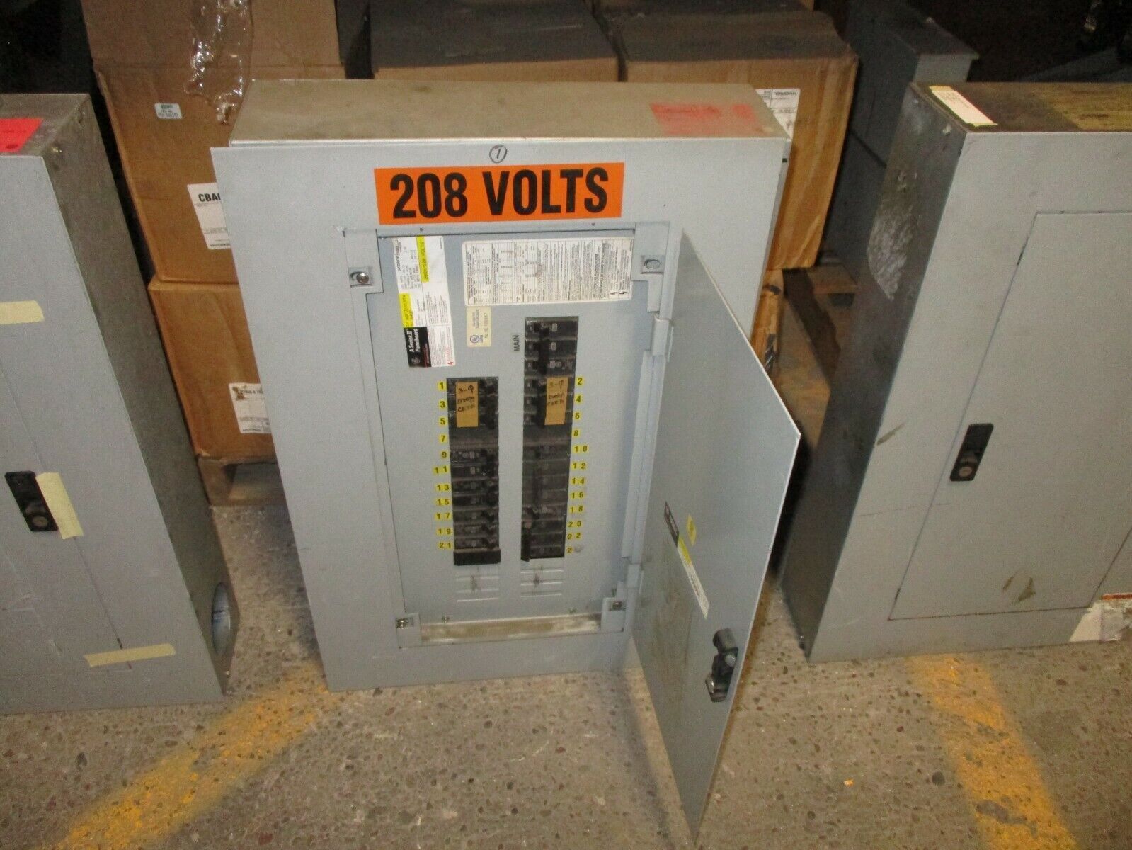 GE Main Breaker Circuit Breaker Panel AQF3241ATX 100A Main 125A Max 208Y/120V