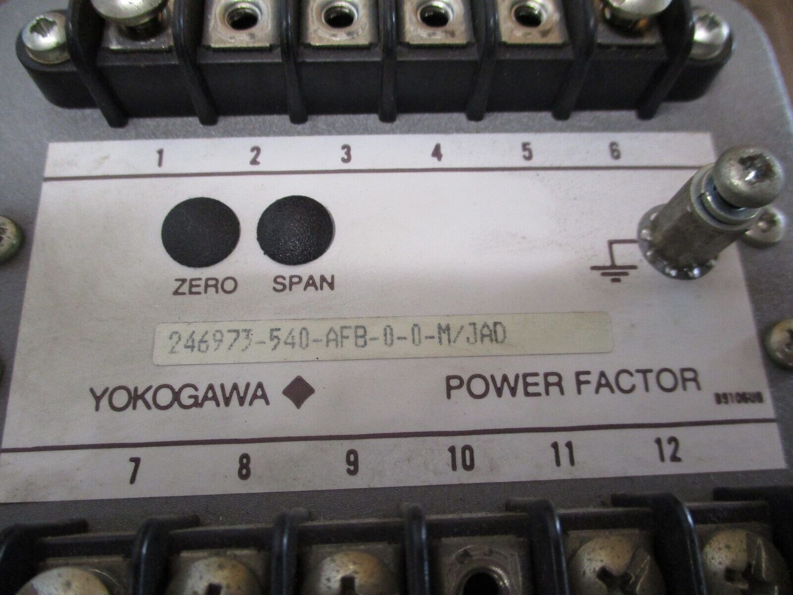 Yokogawa Power Factor Transducer 246973-540-AFB-0-0-M/JAD Output: 0-1mA DC Used