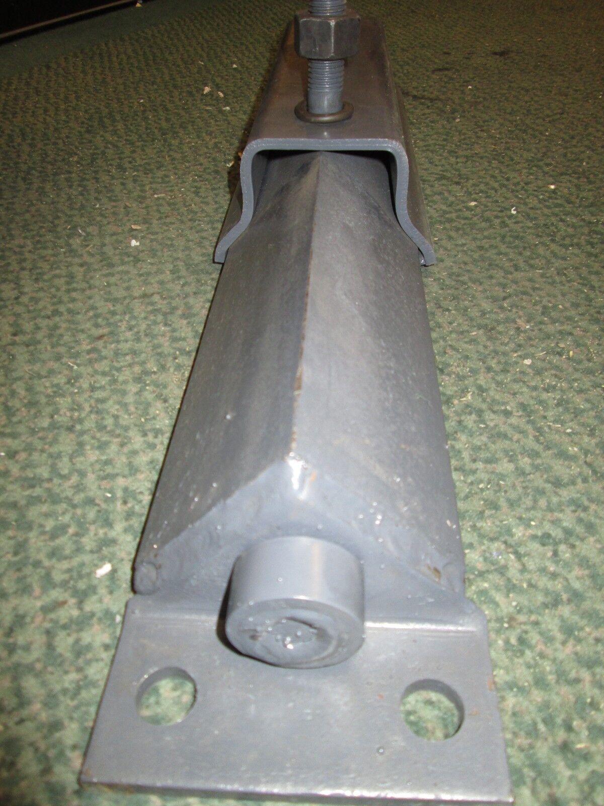 Adjustable Motor Frame mounting bolts 9" apart, 27" rail, rail base 32" x 4.5"