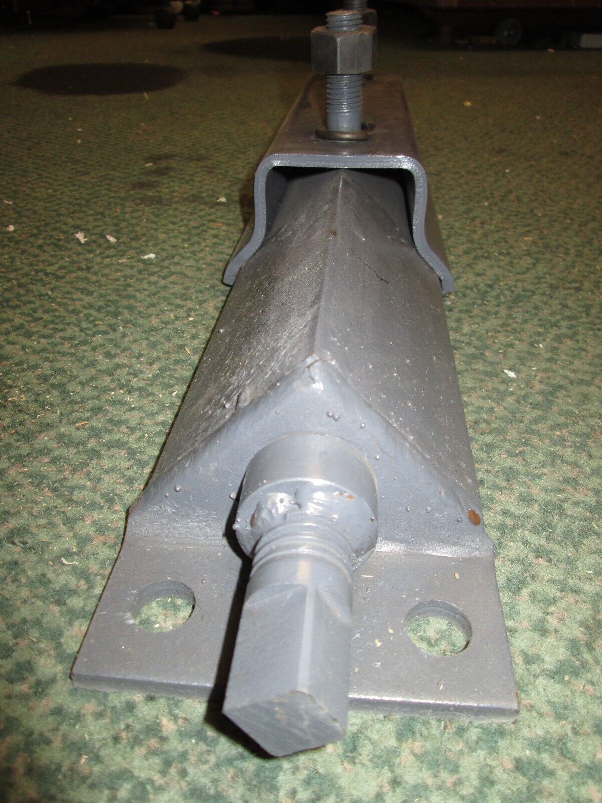 Adjustable Motor Frame mounting bolts 9" apart, 27" rail, rail base 32" x 4.5"