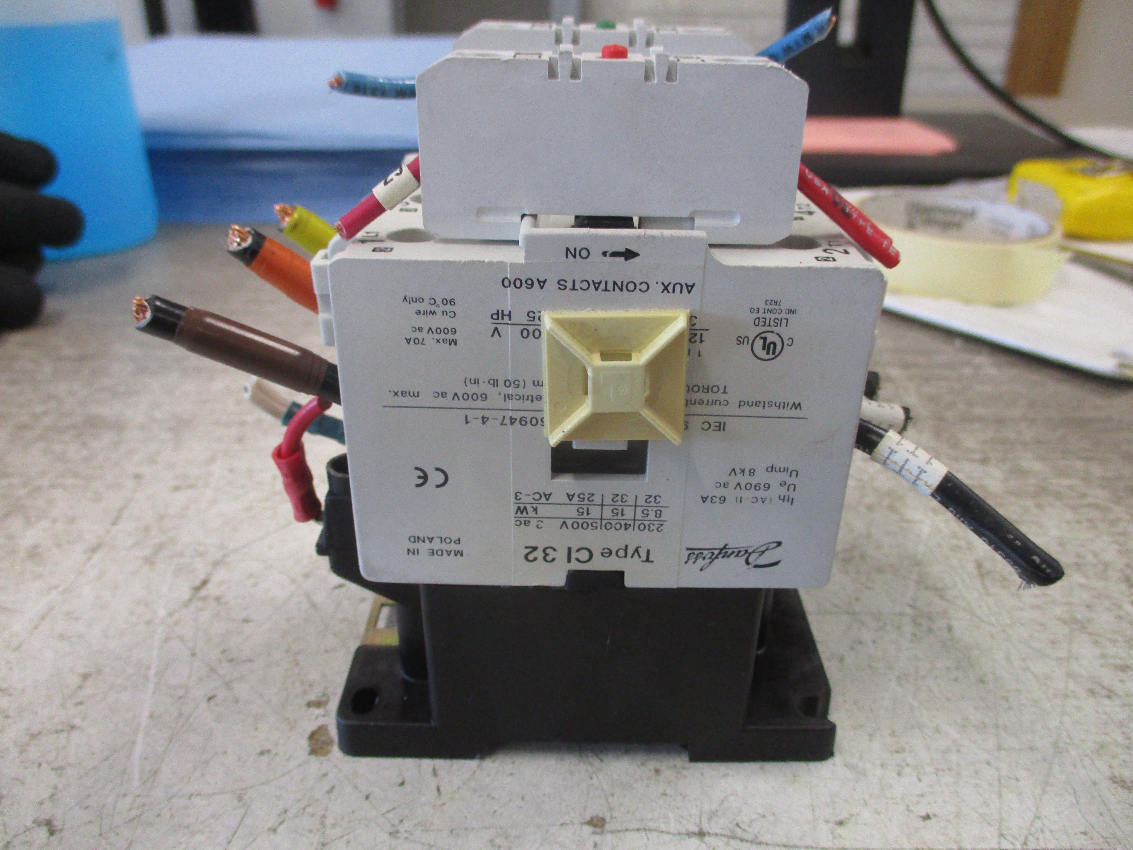 Danfoss Contactor CI 32 110V Coil 70A 600V w 2 Aux Contacts Used