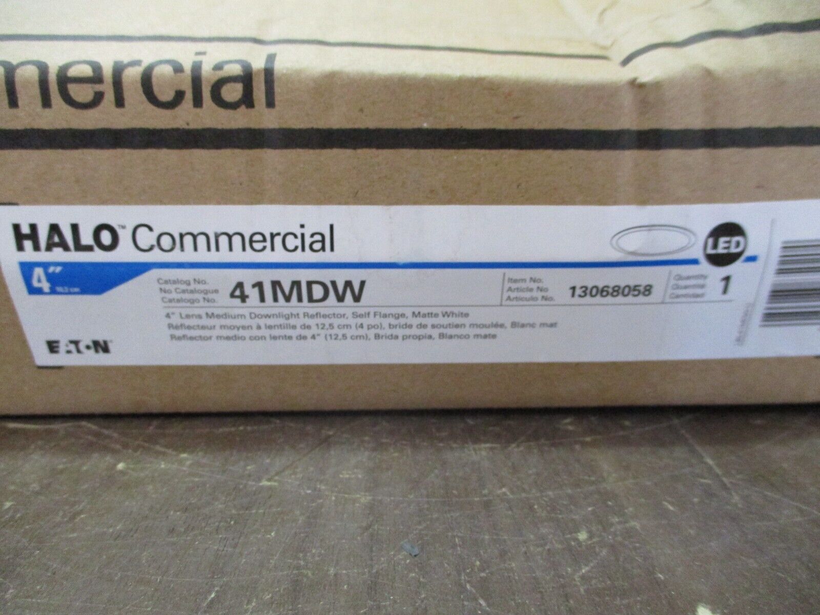 Eaton Halo Commercial Medium Downlight Reflector 41MDW 4" Lens Self Flange