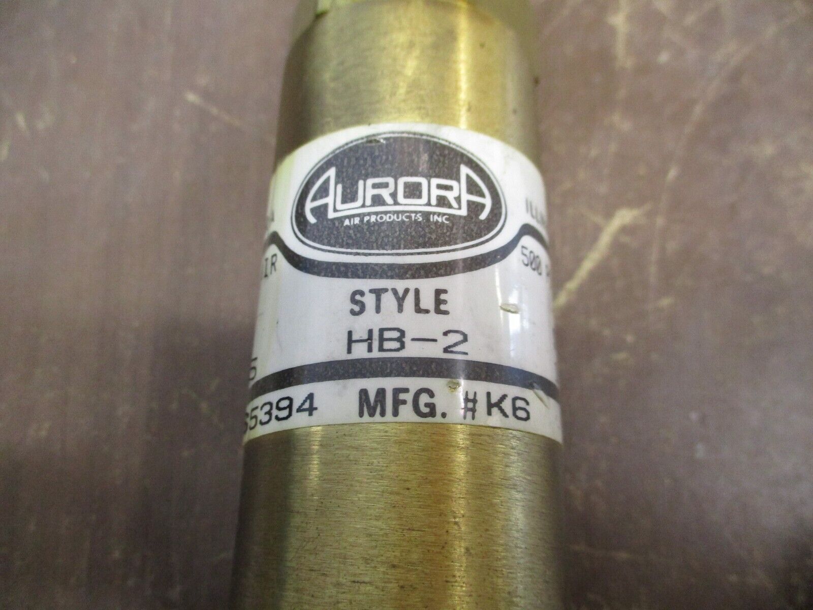Aurora Solid Brass Cylinder HB-2 200 PSI Air, 500PSI Hyd. Bore: 1.125 *No Box*