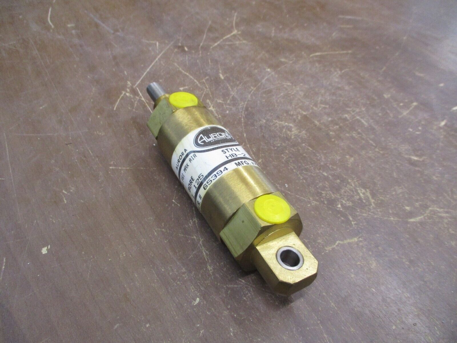 Aurora Solid Brass Cylinder HB-2 200 PSI Air, 500PSI Hyd. Bore: 1.125 *No Box*