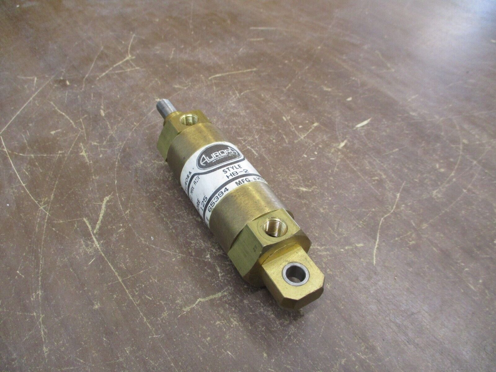 Aurora Solid Brass Cylinder HB-2 200 PSI Air, 500PSI Hyd. Bore: 1.125 *No Box*