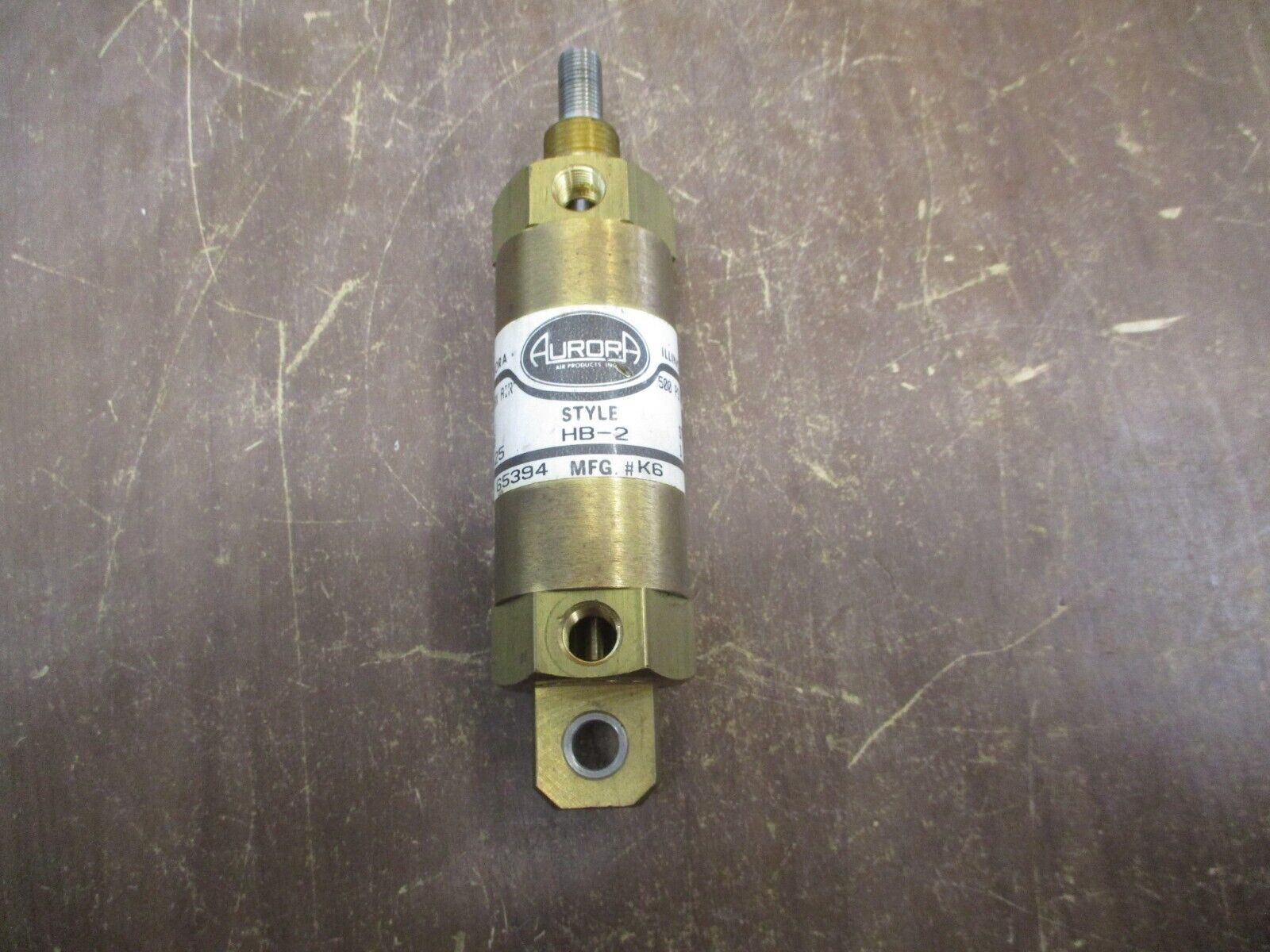 Aurora Solid Brass Cylinder HB-2 200 PSI Air, 500PSI Hyd. Bore: 1.125 *No Box*