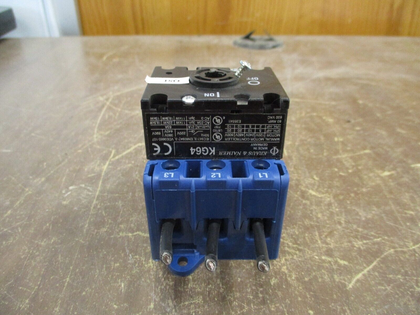 Kraus & Naimer Disconnect Switch KG64 60A 600V *No Handle* *No Terminal Covers*