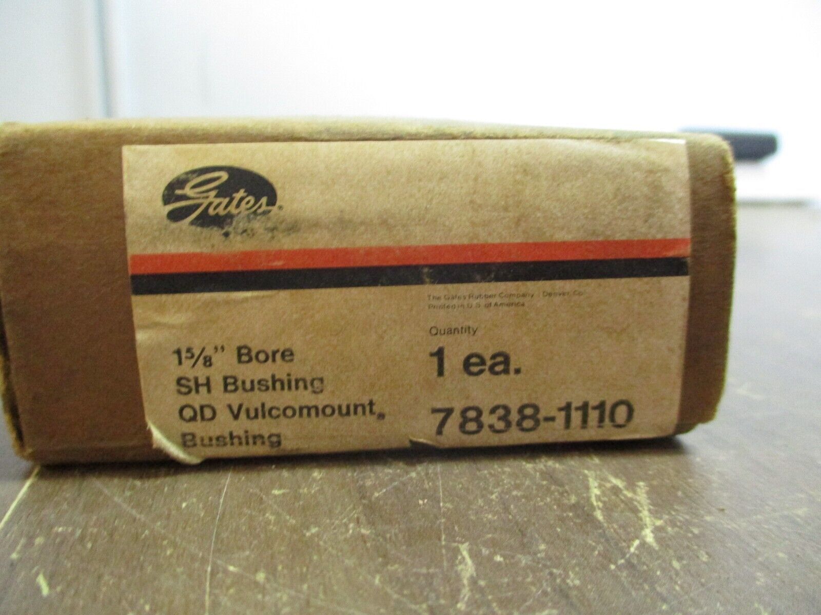 Gates Bushing 7838-1110 1 5/8" Bore SH Bushing QD Vulcomount New Surplus