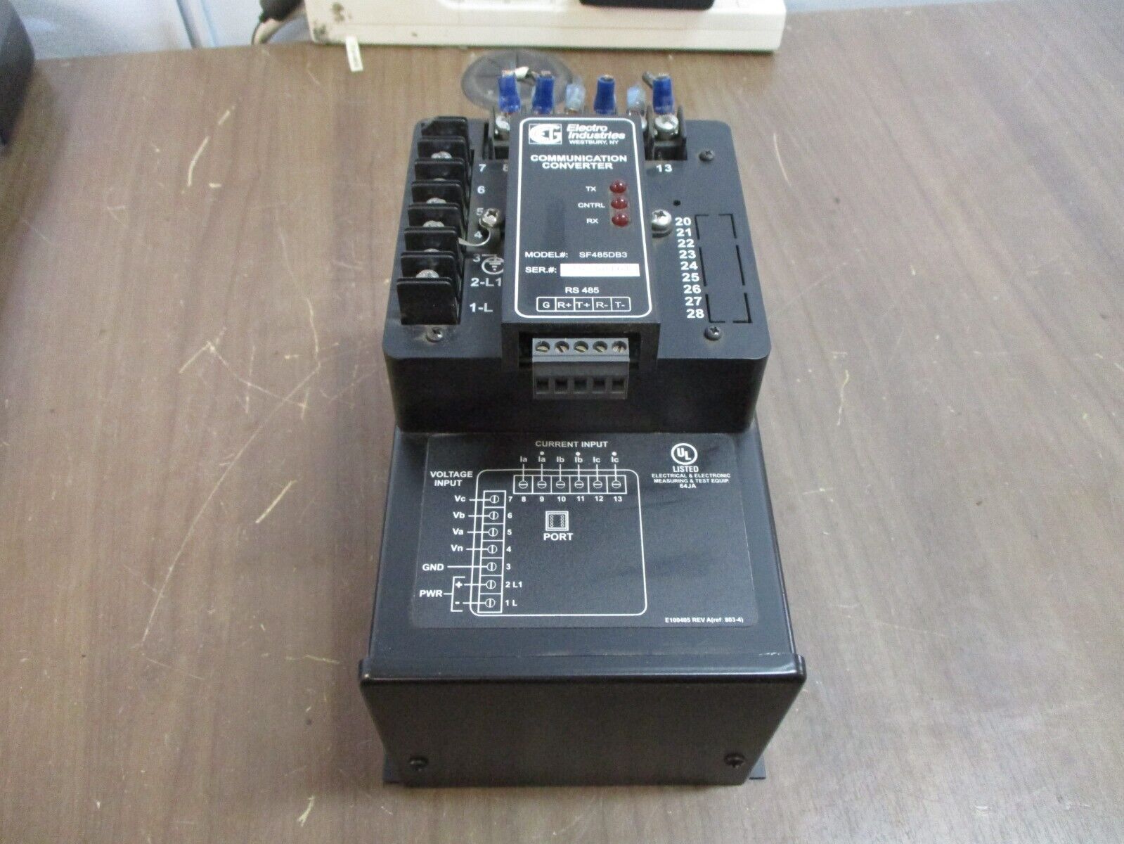 GE Electronic Power Meter EPM 7430D w/ SF485DB3 Comm Converter Used