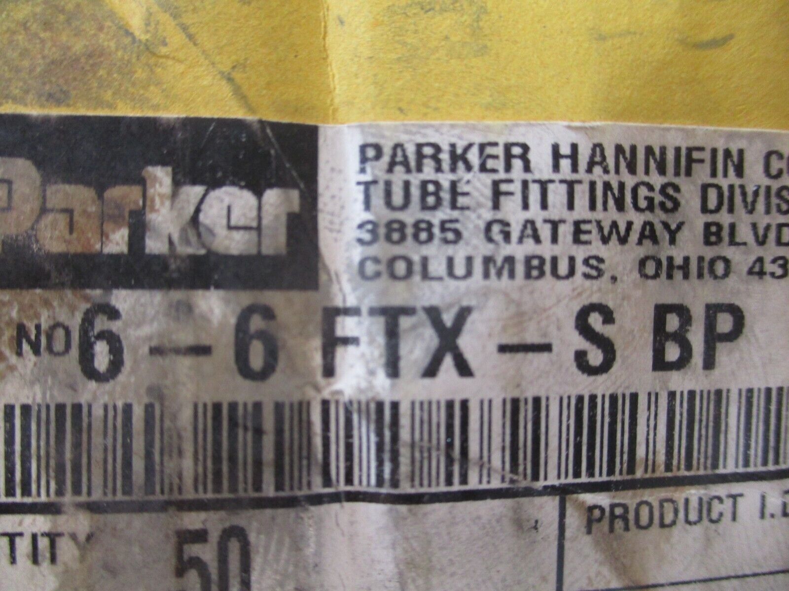 Parker Triple-Lok Male Connector 6-6 FTX-S BP *Box of 38* New Surplus