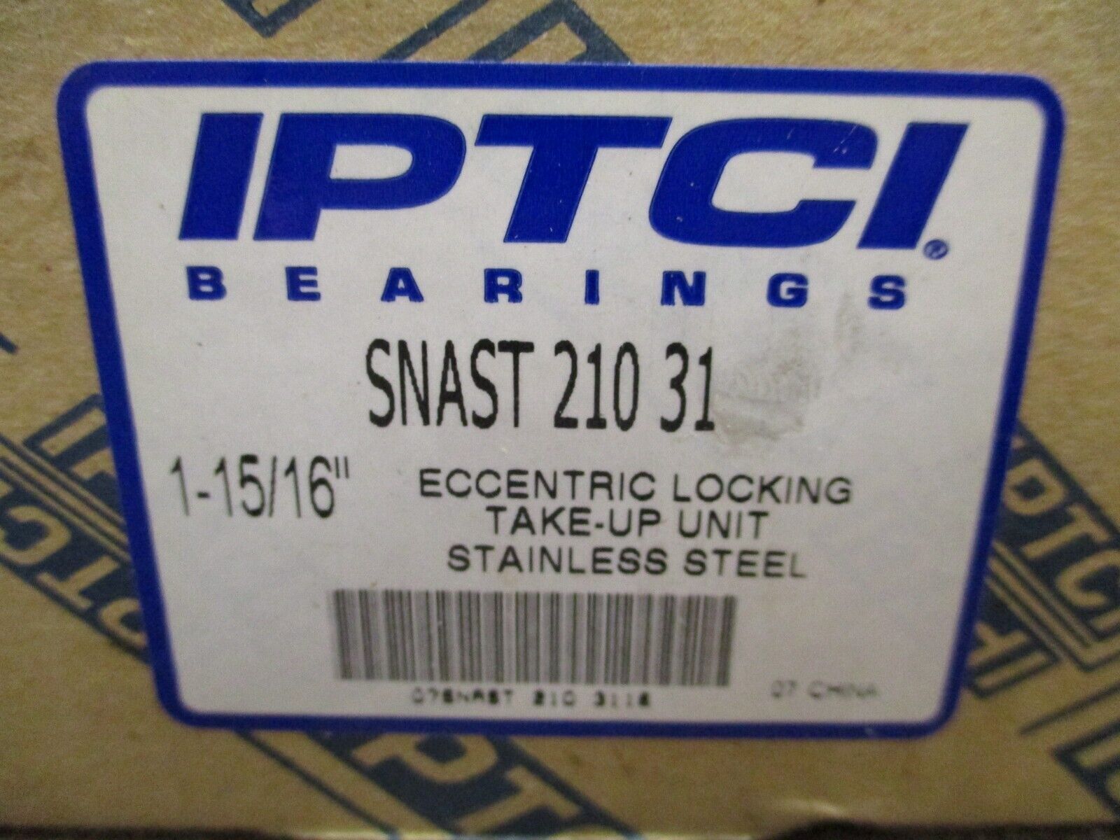 IPTCI Stainless Steel Take-Up Unit SNAST 210 31 1-15/16" Eccentric Locking