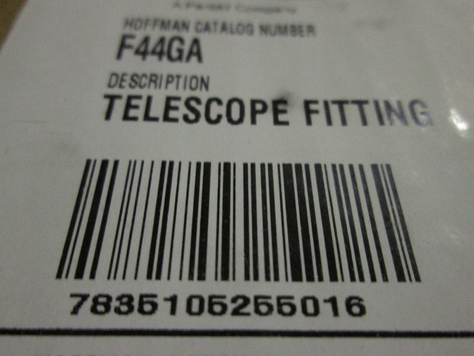 Hoffman Telescope Fitting F44GA Size: 4x4" New Surplus