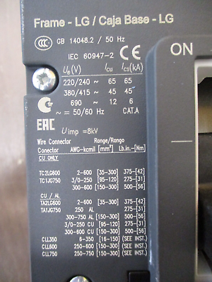 Siemens Type NLGB Circuit Breaker NLK3R600 600A 600V 3P Used