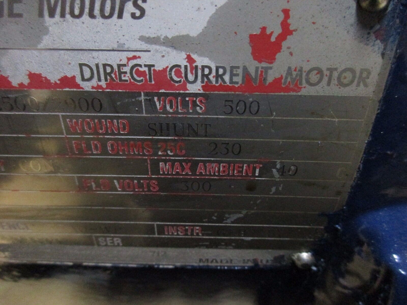 GE Kinamatic DC Motor w/ Blower CD409AT 100HP 2500/2900RPM 500V Refurbushed