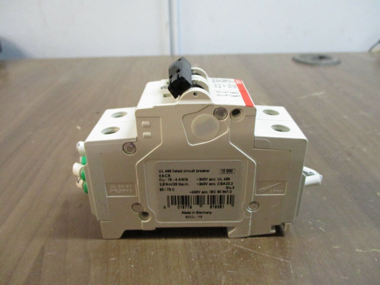 ABB Circuit Breaker S 202 U K6A 6A 240V 2P *1P Broken DIN Rail Mount* Used