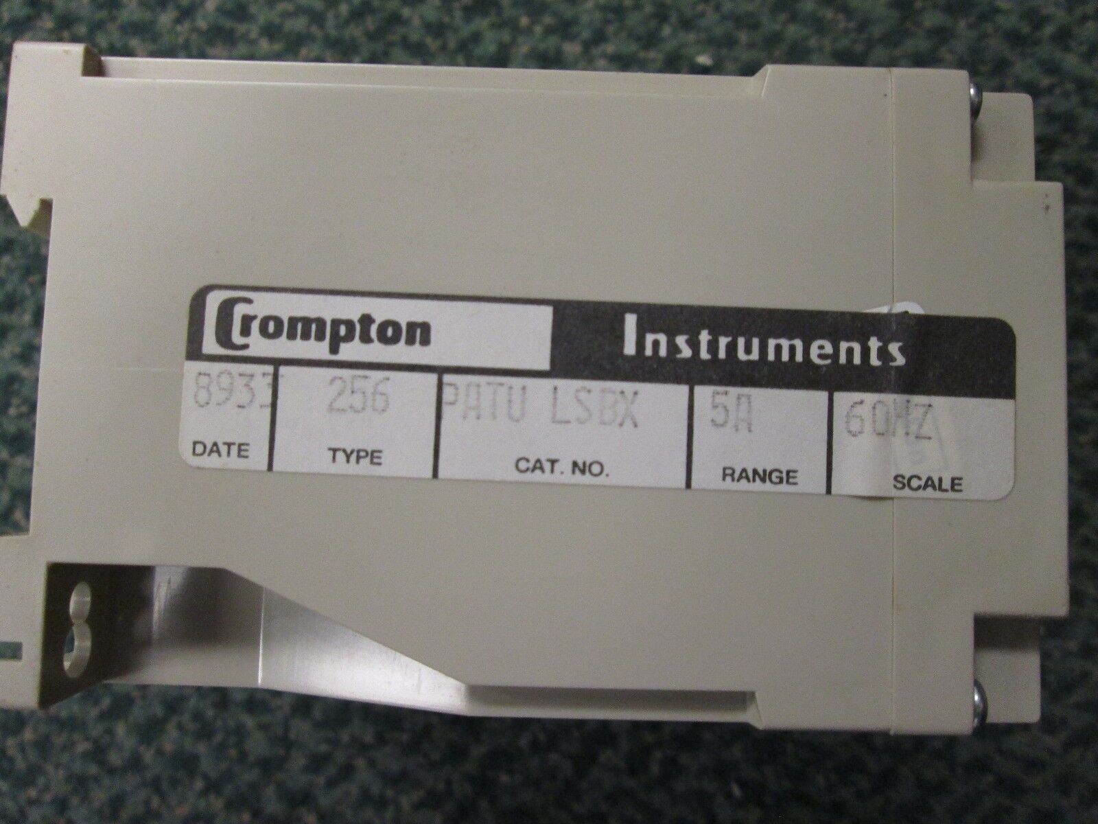 Crompton Protector Relay 256 PATU LSBX 5A 60Hz Used