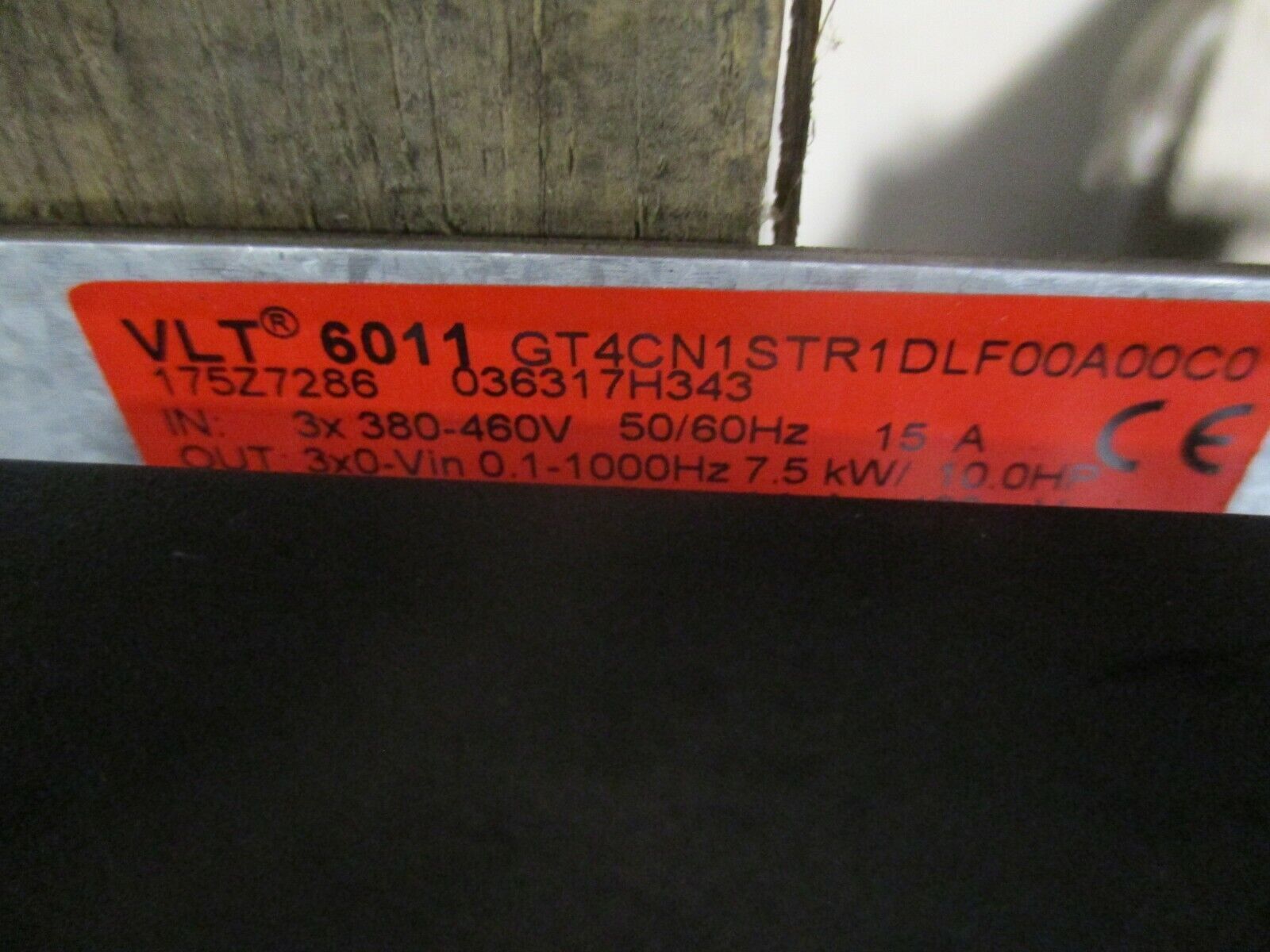 Danfoss VLT 6011 AC Drive 175Z7286 10HP 3Ph Input: 380-480V 50/60Hz 15A Used