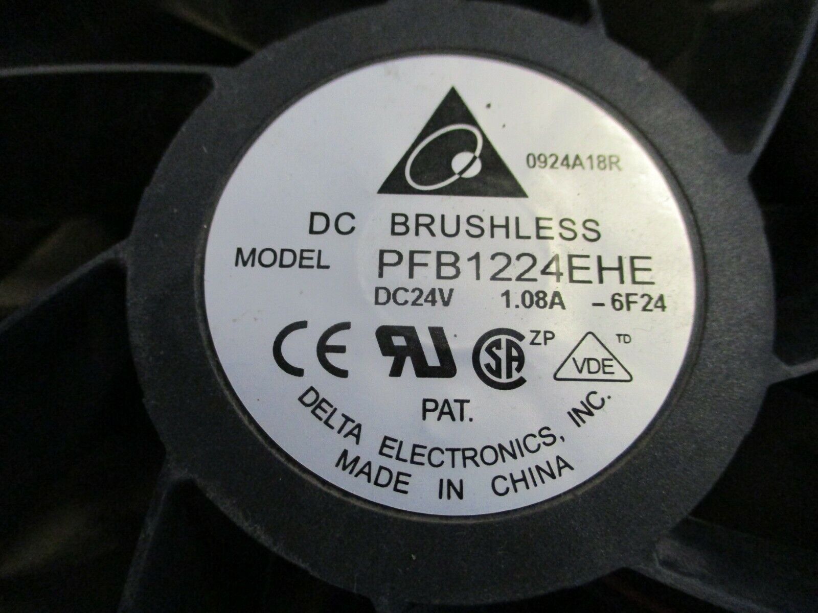 Delta Axial Fan PFB1224EHE 24VDC 1.08A Used