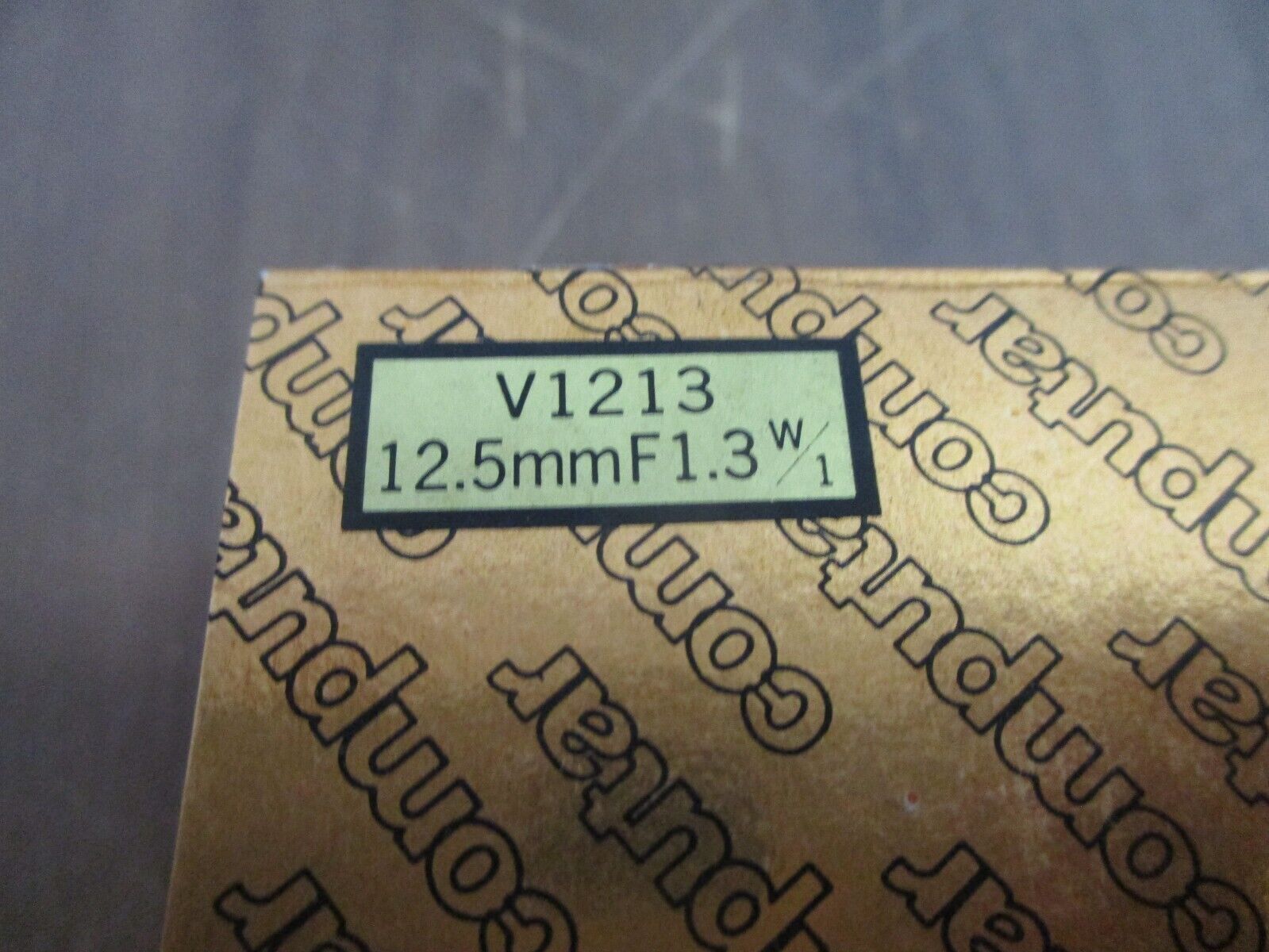 Computar Security Camera Lens V1213 12.5mm F1.3 2/1 New Surplus