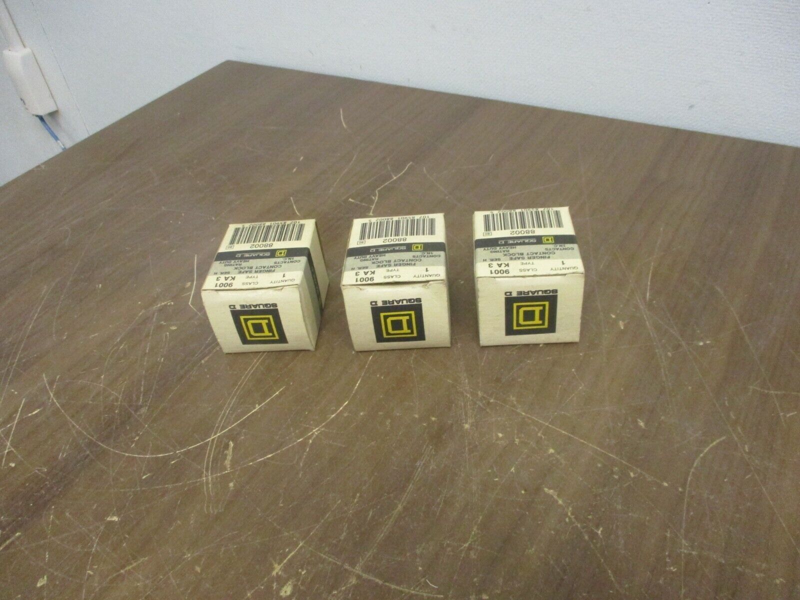 Square D Finger Safe Contact Block 9001 KA 3 Ser. H 1 N.C. **Lot of 3**