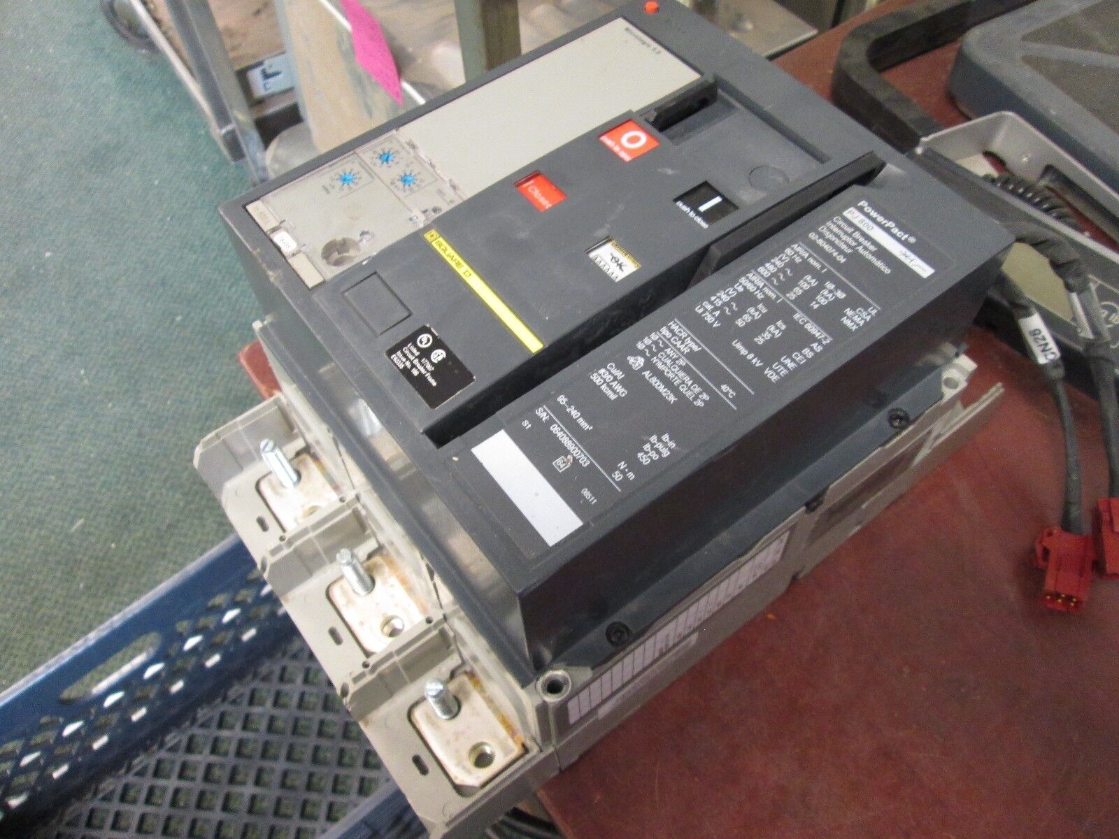 Square D Power Pact Circuit Breaker PJ 800 800A 600V Micrologic 3.0 Trip Used