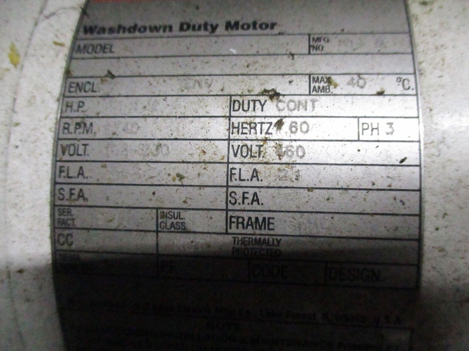 Gast Vacuum Pump 2567-V108 1.5HP 1800RPM 208-230/460V 4.5-4.2/2.1A Used