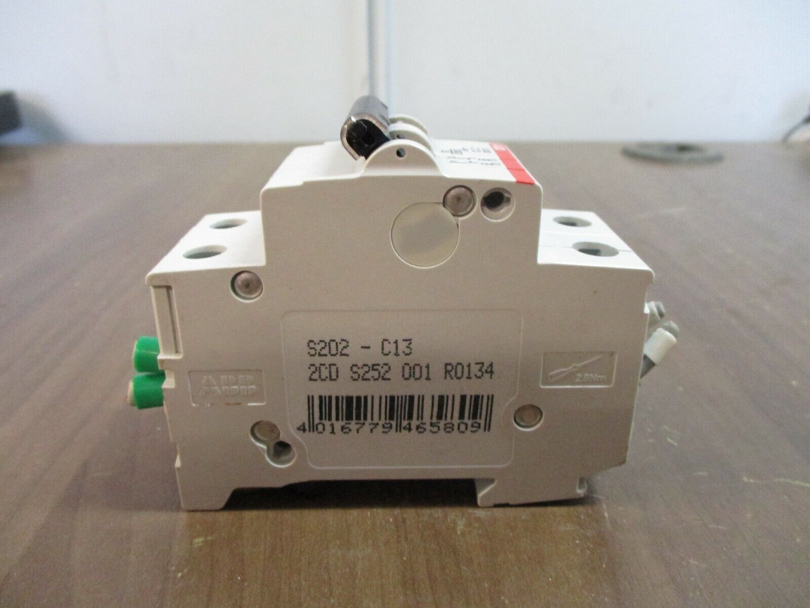 ABB Circuit Breaker S 202-C13 13A 277/480V 2P *Chipped DIN Rail Mounting* Used