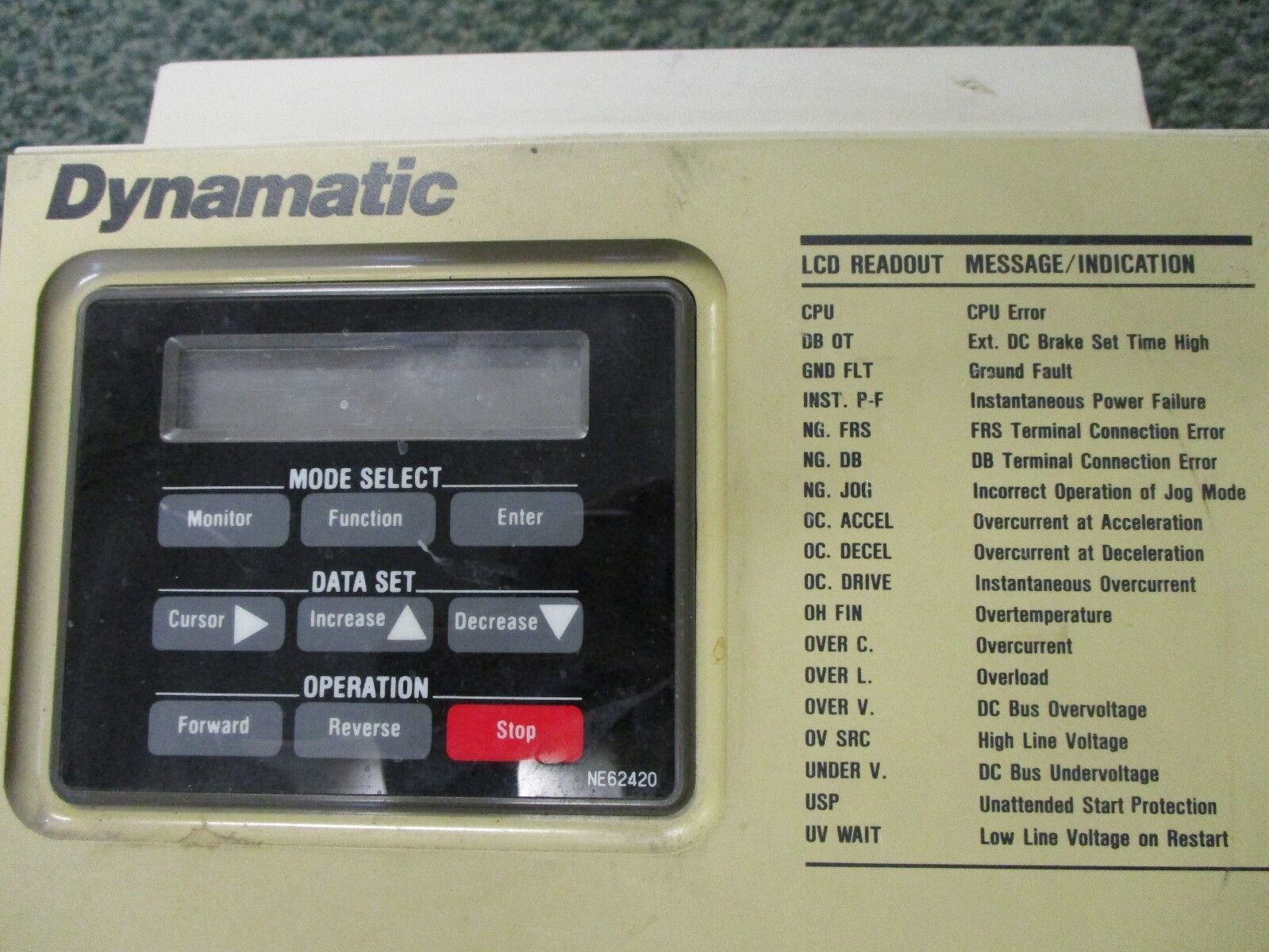 Eaton Dynamatic AC Drive AF-150202-0480 2HP Used