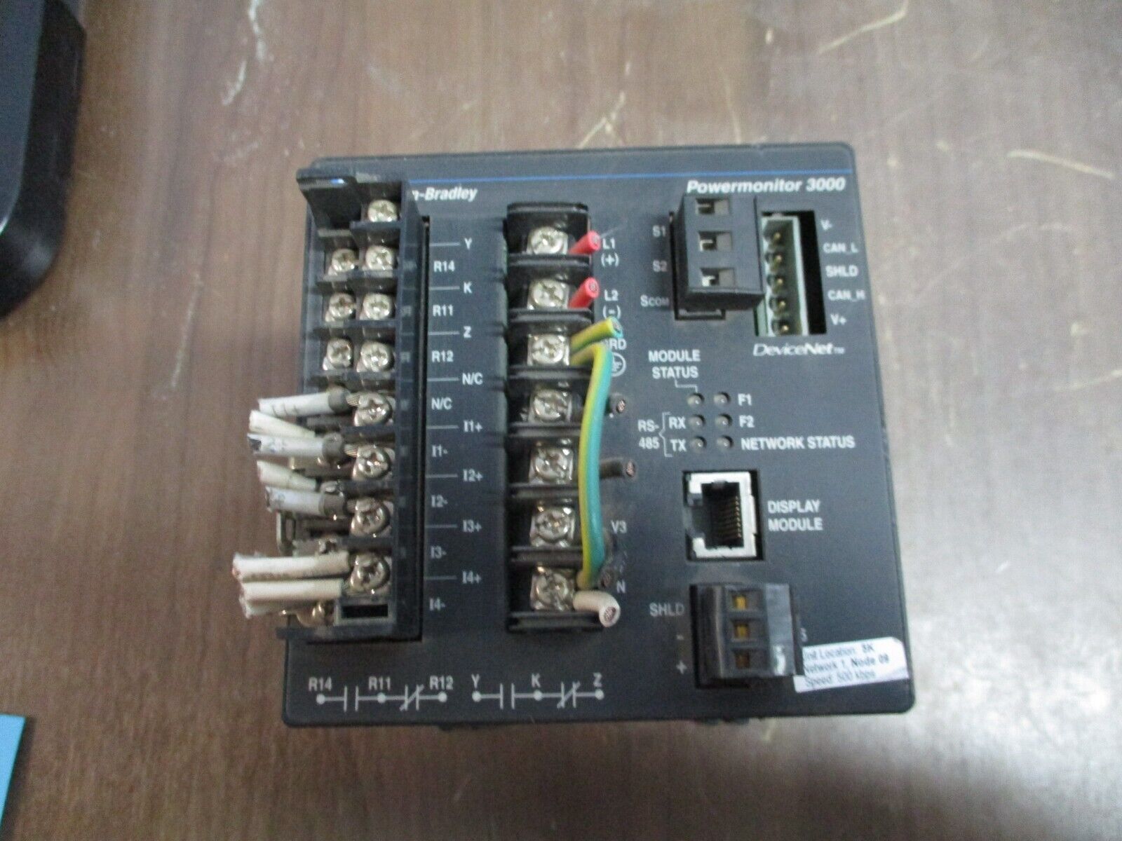 Allen-Bradley Powermonitor 3000 Control Module 1404-M405A-DNT Ser. A Used