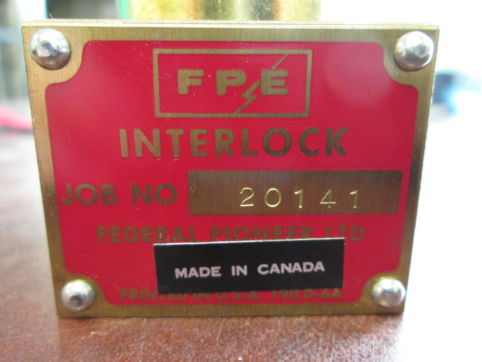 FPE Interlock C502X Stab Length: 0" - 3/4" Used