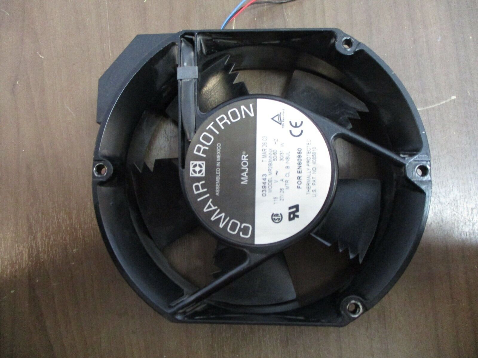 Comair Rotron Major Axial Fan MR2B3NNNX 115V 50/60Hz 0.27/0.26A 30/31W Used