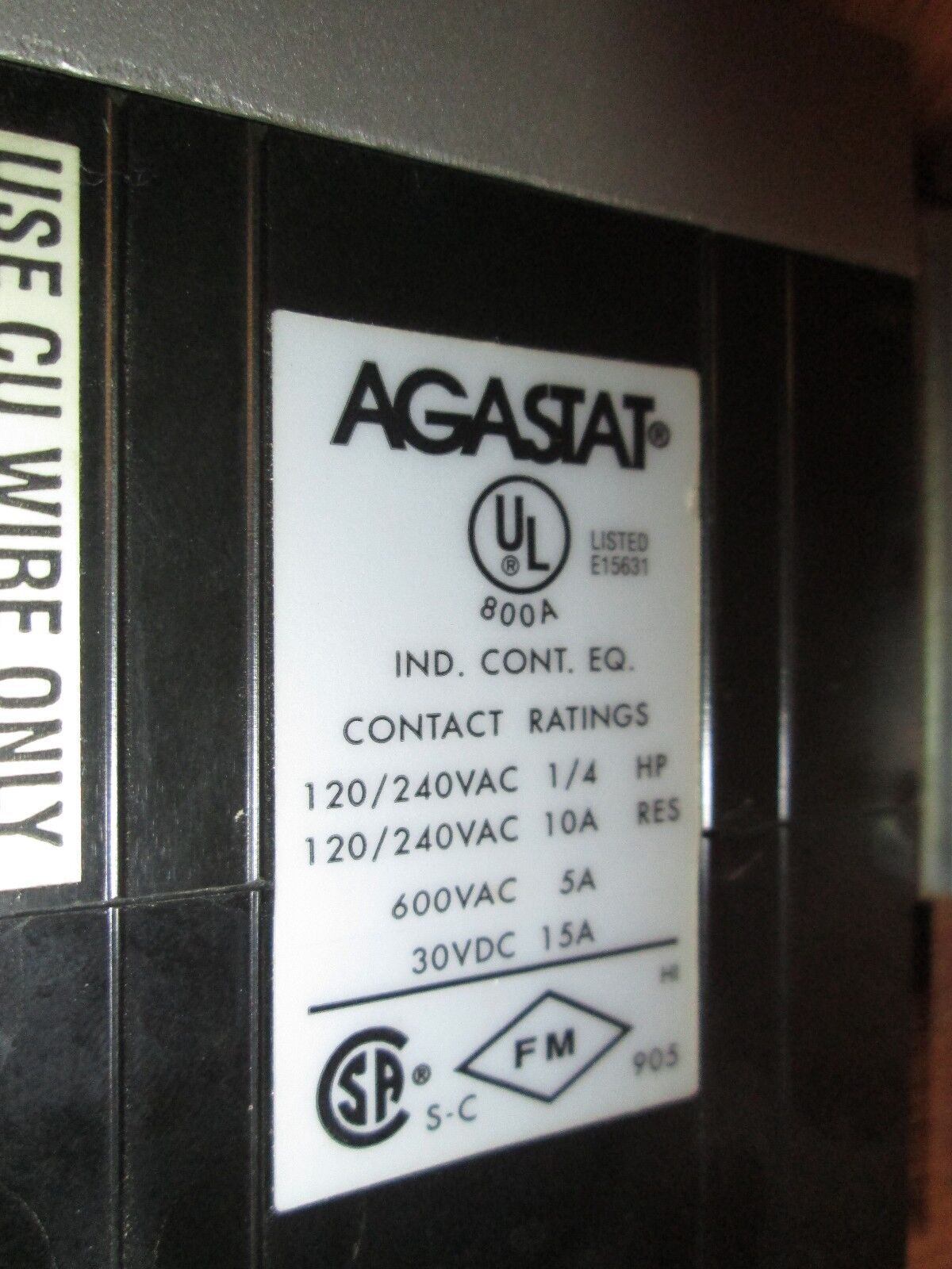 Agastat Timer 7022AF Range 1-10mins 120V Coil 60Hz Used