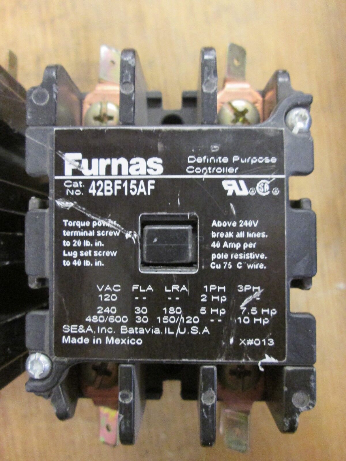 Furnas Contactor 42BF15AF 120V Coil *Lot of 2* Used