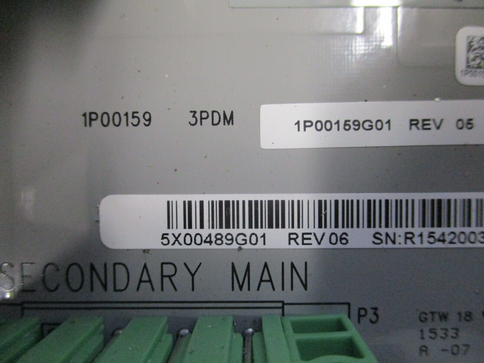Emerson Ovation Power Distribution Module 5X00489G01 Rev. 06 Used