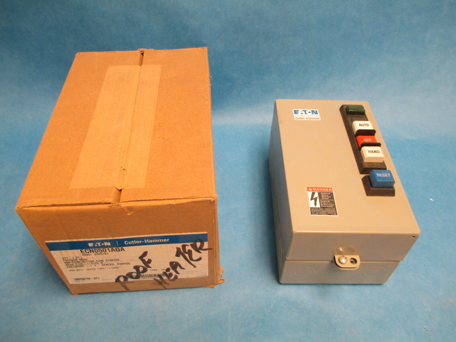 Cutler-Hammer Starter ECN0501AQA Size 0 Nema 1 Enclosure New Surplus