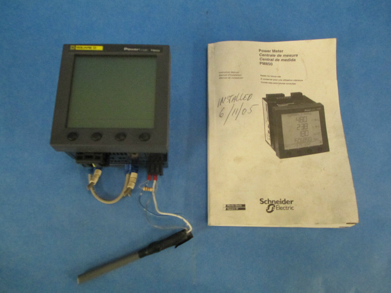 Square D PowerLogic Power Meter PM850U 115-415V~15VA 125-250V-10W Used