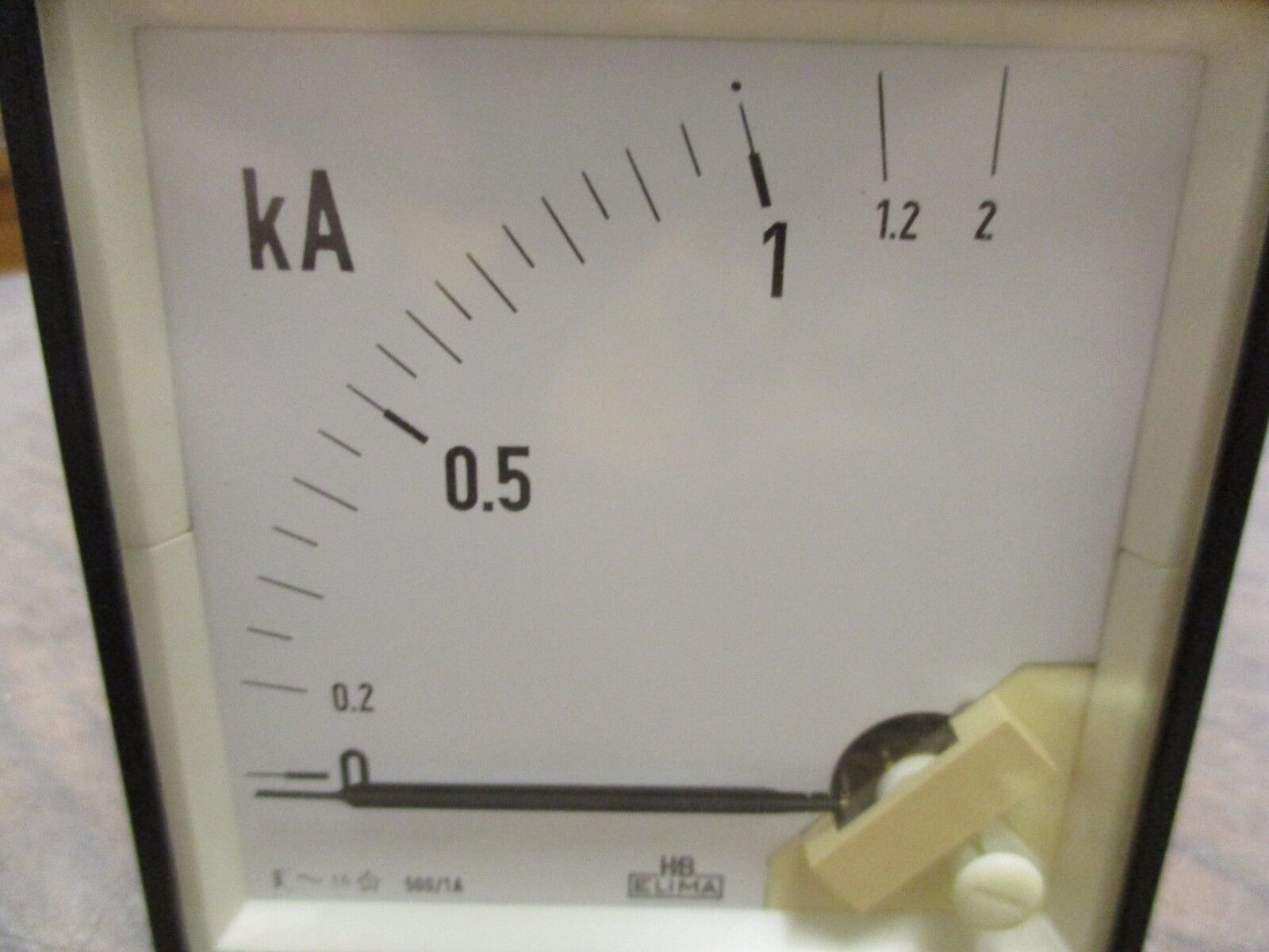 H&B Elima Kiloamp Meter 5712 029.05448 Range: 0-2kA Used